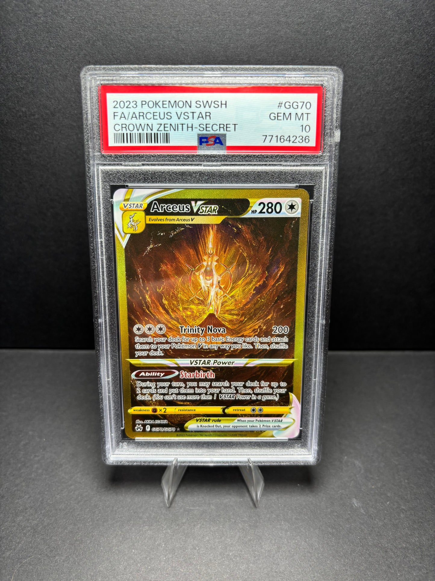 PSA 10- Arceus VSTAR #GG70 - Pokémon Crown Zenith