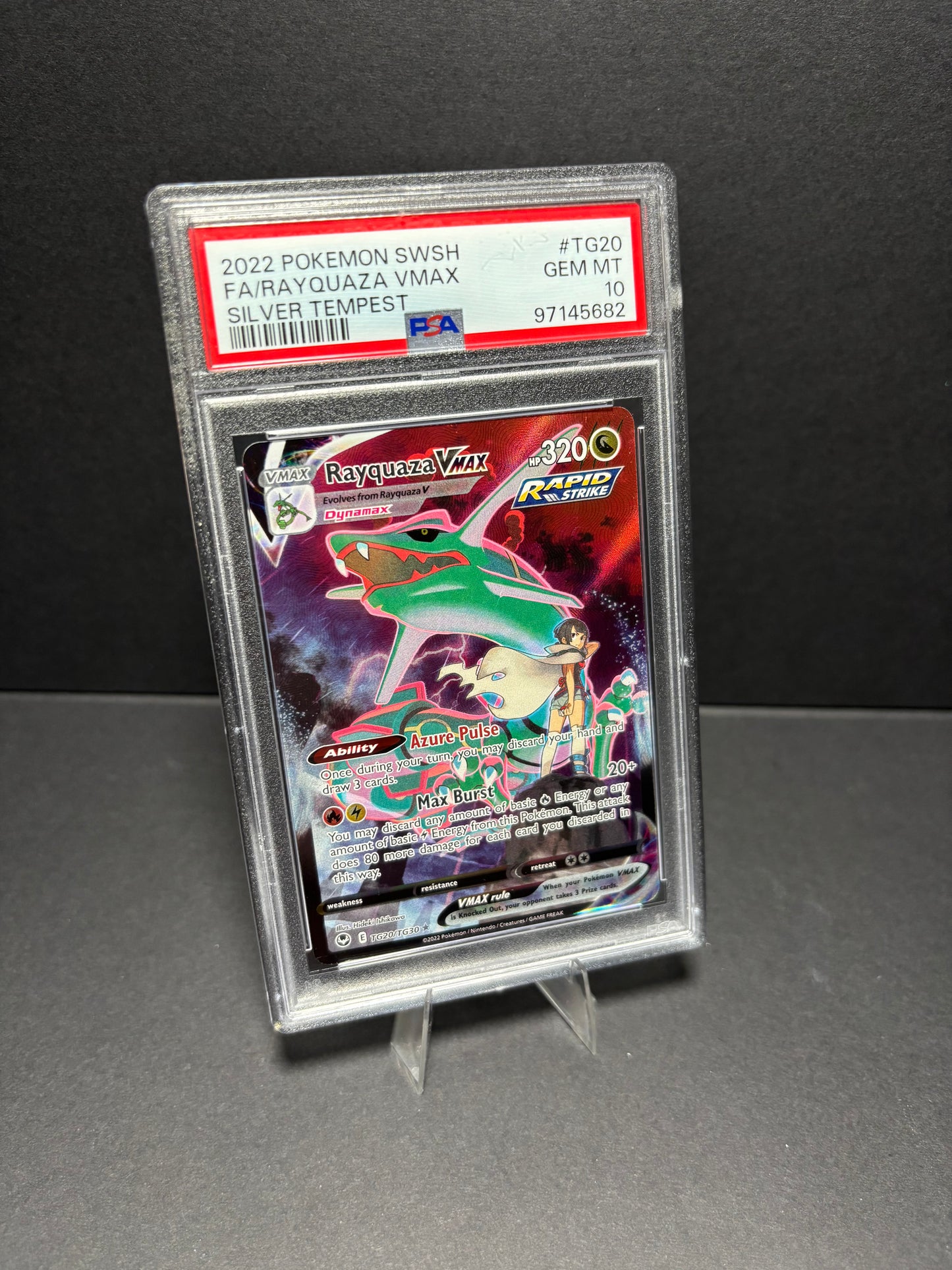 PSA 10 - Rayquaza VMAX #TG20 - Pokémon Silver Tempest