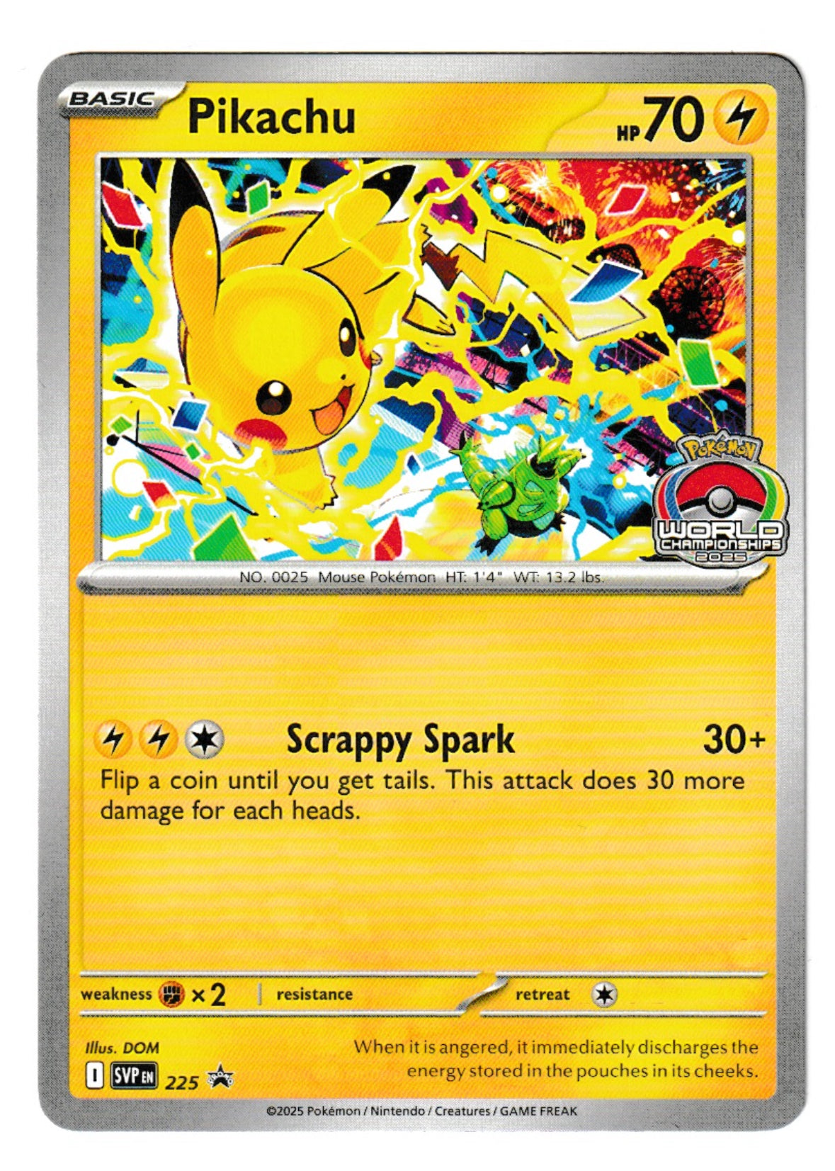 Pikachu [World Championships] #225 - Pokémon Promo