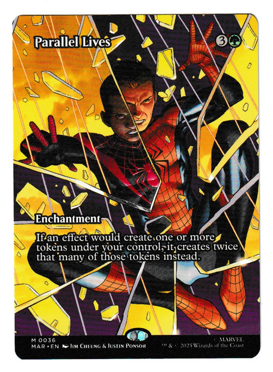 Parallel Lives [Foil] #36 - Magic Marvel Spider-Man: Marvel Universe
