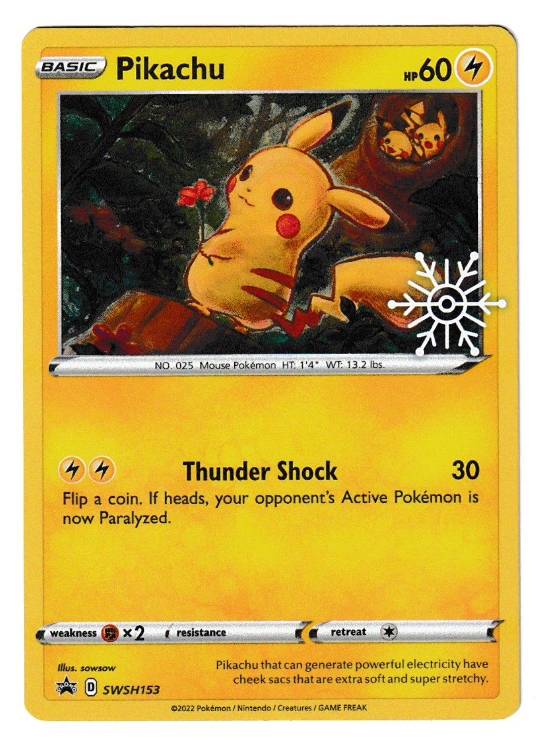 Pikachu [Snowflake Stamp] #SWSH153 - Pokémon Promo