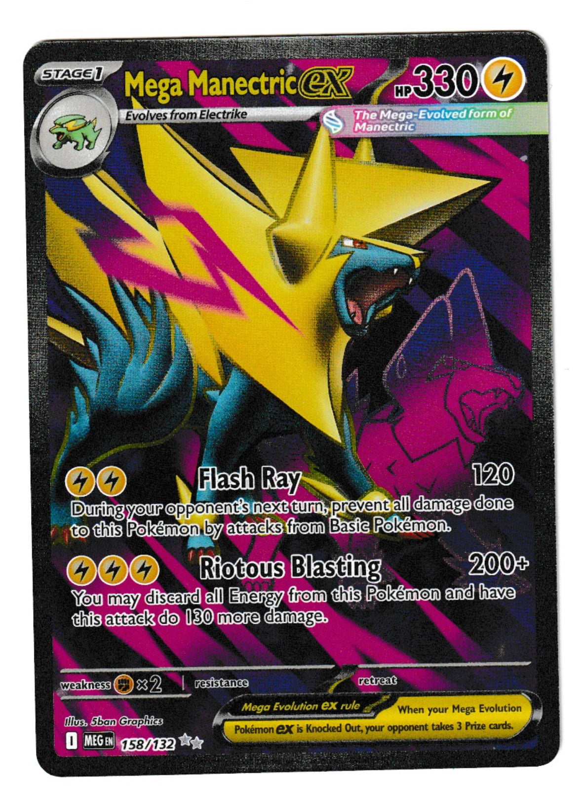 Mega Manectric Ex #158 - Pokémon Mega Evolution