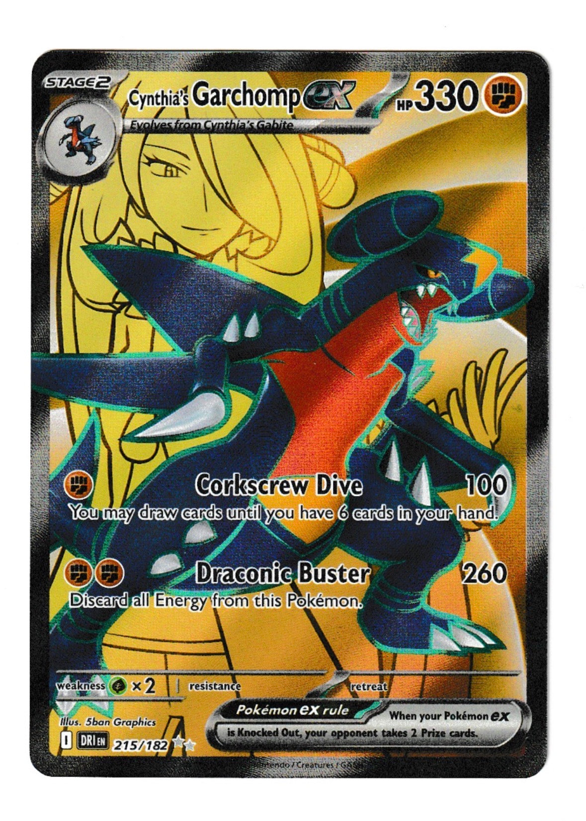 Cynthia's Garchomp ex #215 - DRI: Destined Rivals