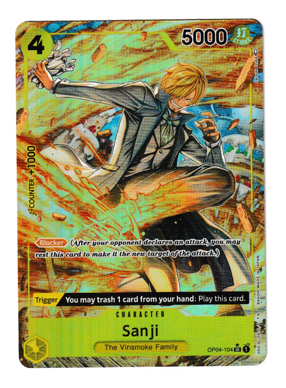Sanji [Alternate Art] OP04-104 - One Piece Kingdoms of Intrigue