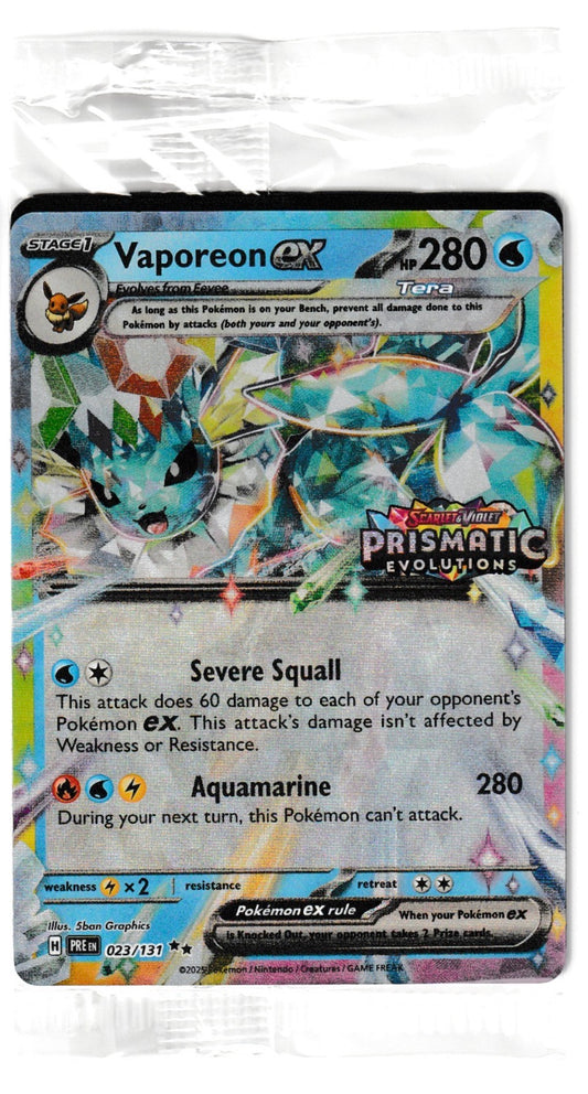 Vaporeon ex [Stamped & Sealed] #23 - Pokémon Prismatic Evolutions